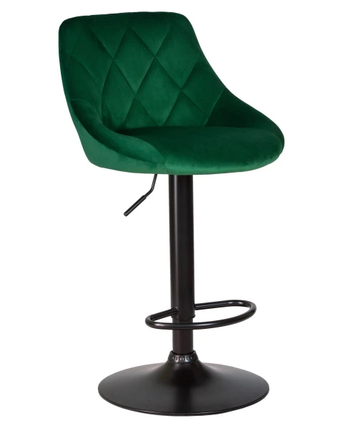 Купить Набор 2 шт Стул барный DOBRIN LOGAN BLACK, зеленый велюр (MJ9-88) по низкой цене