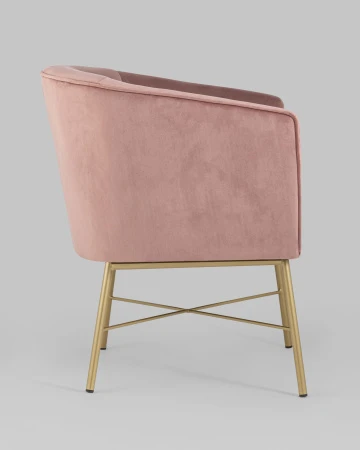Купить Кресло Шале велюр розовый по низкой цене