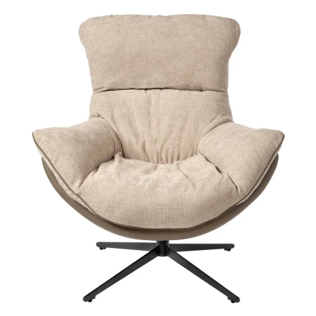 Купить Кресло HUG латте, экокожа, шенилл по низкой цене