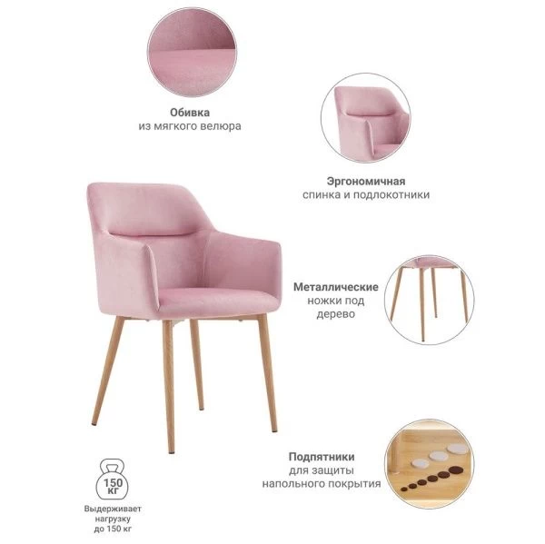 Купить Стул Rome пудровый по низкой цене