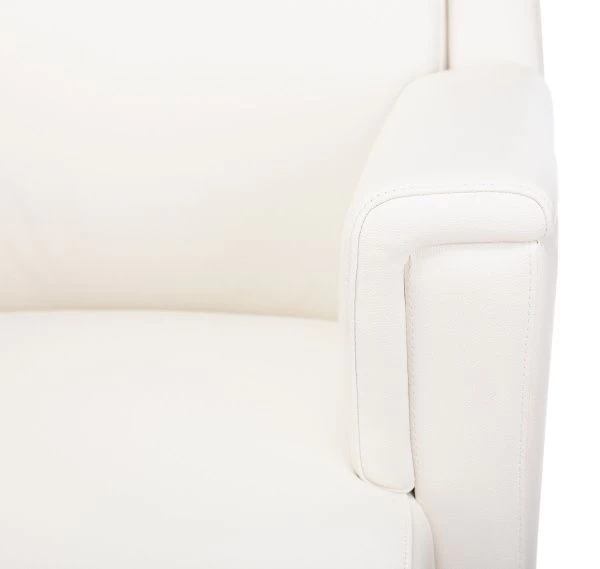 Кресло руководителя Бюрократ _DUKE белый кожа крестовина металл/дерево