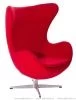 Кресло Arne Jacobsen Style Egg Chair красная шерсть