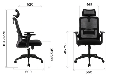 Эргономичные кресла - Кресло Everprof EP-530 Black (EP-530 Блэк) Сетка Черный