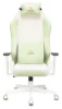 Кресла для геймеров - Кресло игровое Zombie EPIC PRO Fabric белый/зеленый с подголов. крестов. пластик пластик белый