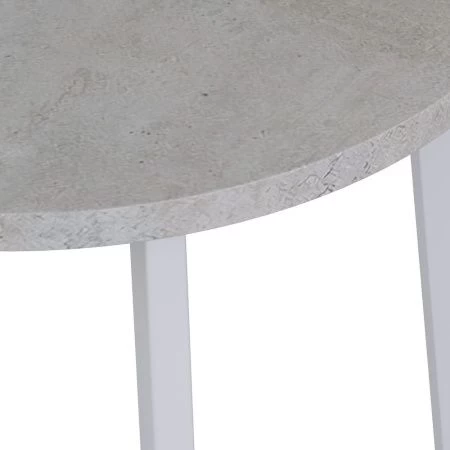 Купить Стол Next круглый раскладной 100-130x100x76,5см, Бетон Лайт, белый по низкой цене