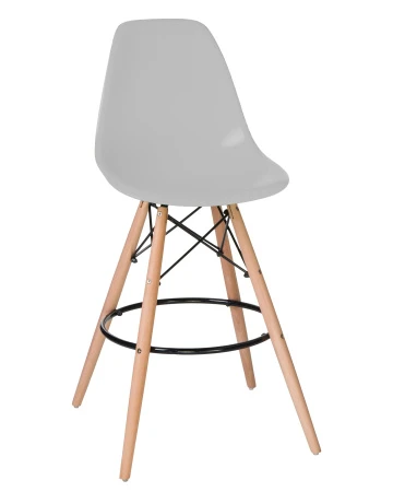 Купить Набор 2 шт Стул барный DOBRIN DSW BAR, ножки светлый бук, цвет сиденья светло-серый (GR-01) в интернет-магазине КупиКресла.ру