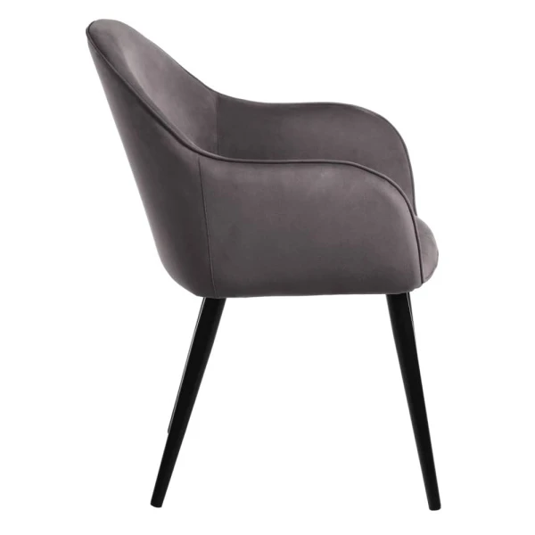 Купить Стул Frida тёмно-серый велюр по низкой цене