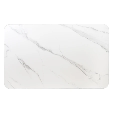 Купить Стол Festa 140x85x77см, керамогранит белый мрамор по низкой цене