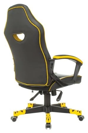 Кресла для геймеров - Кресло игровое Zombie GAME 16 черный/желтый текстиль/эко.кожа крестов. пластик