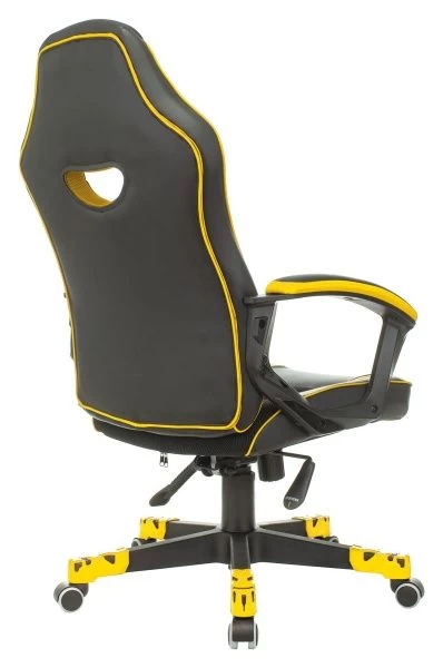 Кресло игровое Zombie GAME 16 черный/желтый текстиль/эко.кожа крестов. пластик | Купить в КупиКресла.ру