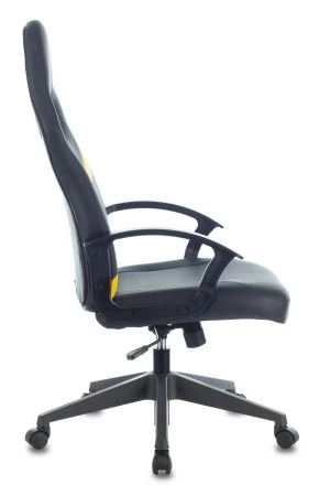 Кресла для геймеров - Кресло игровое Zombie DRIVER черный/желтый искусственная кожа с подголов. крестовина пластик