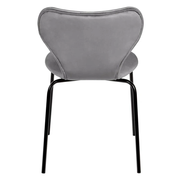 Купить Стул Seven Style тёмно-серый велюр с чёрными ножками по низкой цене