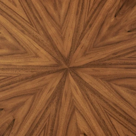 Купить Стол Liverpool диам.110см, шпон орех лучевой набор, с хромированными ножками по низкой цене