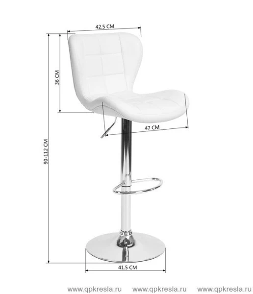 Барный стул PORSCHE (Порше) Экокожа Белый