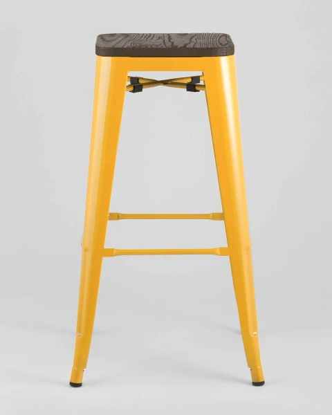 Стул барный TOLIX WOOD желтый для кафе, ресторанов и кухни