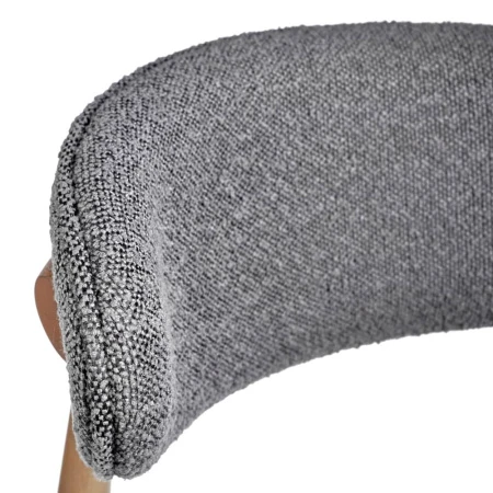 Купить Стул Lucas тёмно-серый букле с ножками цвета орех по низкой цене