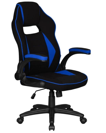 Кресла для геймеров - Кресло игровое DOBRIN RICK, черно-синяя ткань