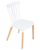 Купить Стул обеденный DOBRIN THEO, ножки светлый бук, цвет белый (W-02) в интернет-магазине КупиКресла.ру
