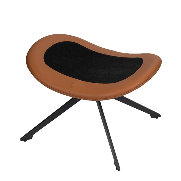 Купить Оттоманка BLISS оранж/серый, экокожа, шенилл по низкой цене