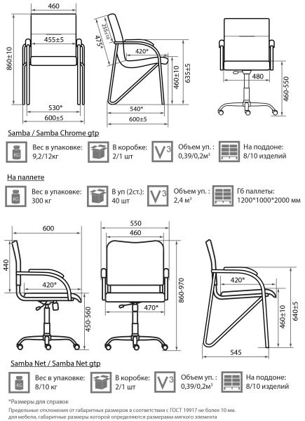 Купить Офисный стул Samba silver (Самба) сильвер (Искуственная кожа Черный) по выгодной цене