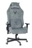 Кресло игровое Knight N1 Fabric серо-голубой Light-28 с подголов. крестов. металл