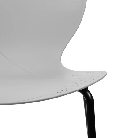 Купить Стул Wave серый с черными ножками по низкой цене