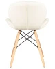 Купить Стул обеденный DOBRIN BUTTERFLY, ножки светлый бук, цвет сиденья кремовый по низкой цене