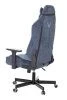 Кресло игровое Knight N1 Fabric синий Light-27 с подголов. крестов. металл