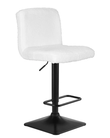Купить Стул барный DOBRIN LEO, белое букле по выгодной цене для кафе, ресторанов и кухни