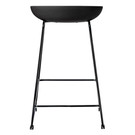 Купить Стул полубарный Neo чёрный с чёрными ножками по выгодной цене для кафе, ресторанов и кухни