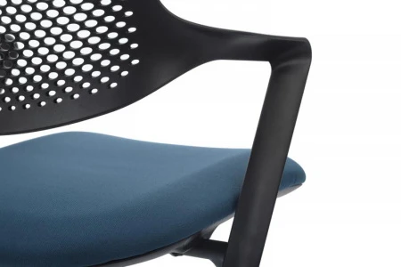 Кресло Dream-F D2202-2 Черный/Синий для посетителей и сотрудников фото