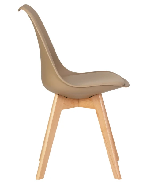 Купить Набор 4 шт Стул обеденный DOBRIN JERRY SOFT, ножки светлый бук, цвет сиденья бежевый (GR-03) по низкой цене