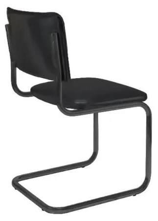Стул Сильвия 01S Черный/Металл Черный для посетителей и сотрудников фото