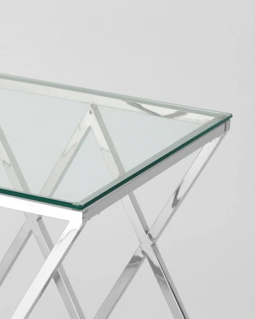 Купить Журнальный стол 55*55 ИНСИГНИЯ серебро по низкой цене