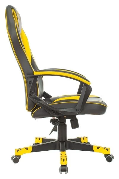 Кресло игровое Zombie GAME 16 черный/желтый текстиль/эко.кожа крестов. пластик | Купить в КупиКресла.ру