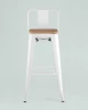 Купить Стул барный TOLIX WOOD со спинкой белый глянцевый по выгодной цене для кафе, ресторанов и кухни