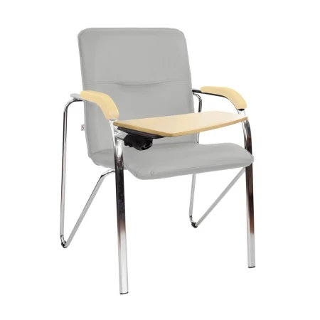 Офисный стул Самба хром со столиком дерево (Samba TE Wood) для посетителей и сотрудников фото