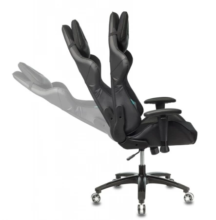 Кресла для геймеров - Кресло игровое Zombie VIKING 4 AERO Edition черный искусст.кожа/ткань с подголов. крестовина пластик