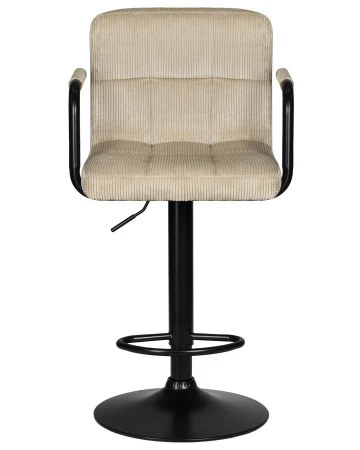 Купить Набор 2 шт Стул барный DOBRIN KRUGER ARM BLACK, бежевый вельвет (LAR-E2041-04) в интернет-магазине КупиКресла.ру