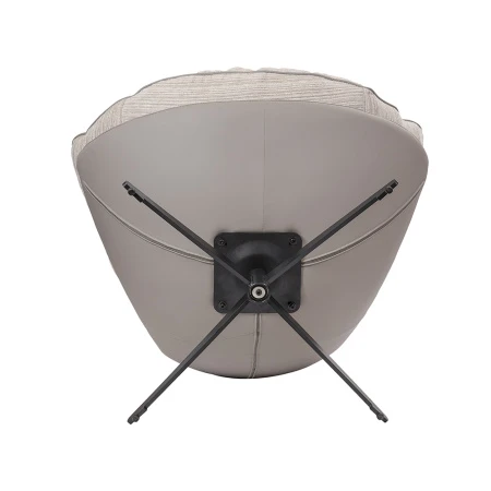 Купить Кресло HUG серый в полоску, экокожа, шенилл по низкой цене