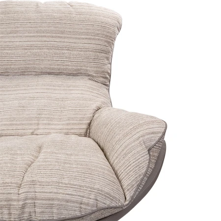 Купить Кресло HUG серый в полоску, экокожа, шенилл по низкой цене