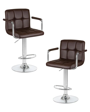 Набор 2 шт Стул барный DOBRIN KRUGER ARM, коричневый