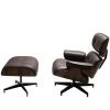 Купить Кресло EAMES LOUNGE CHAIR и оттоманка EAMES LOUNGE CHAIR коричневые по низкой цене