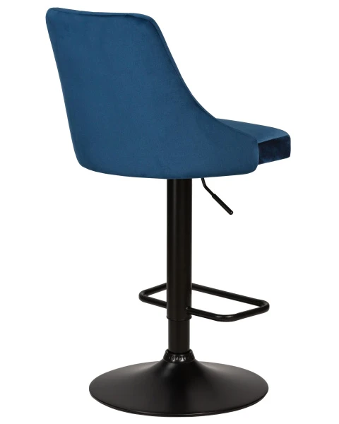 Купить Набор 2 шт Стул барный DOBRIN JOSEPH BLACK, синий велюр (MJ9-117) по низкой цене