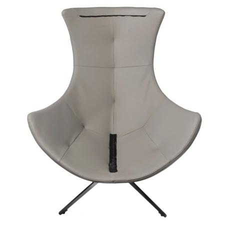 Купить Кресло HUG светло-серый, экокожа, шенилл по низкой цене