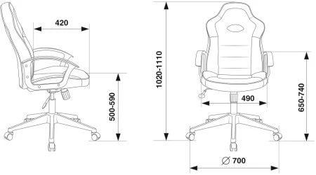 Кресла для геймеров - Кресло игровое Zombie VIKING-11 черный искусст.кожа/ткань крестовина пластик