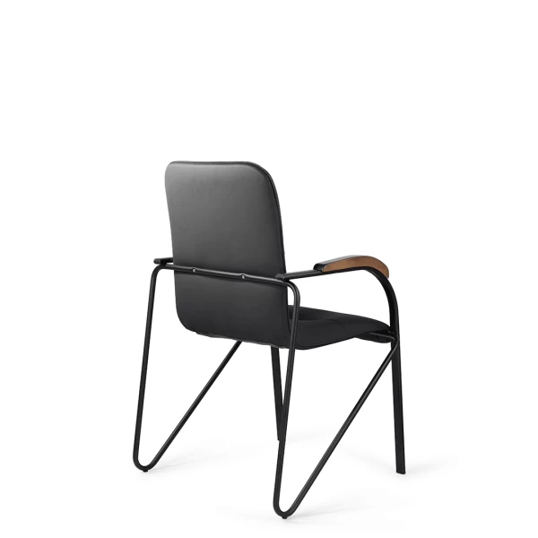 Купить Офисный стул Samba black (Самба) черный/орех по выгодной цене