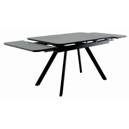 Купить Стол Arthur раскладной 120-184x80x75см, керамогранит чёрный мрамор Greys Black, чёрный по низкой цене