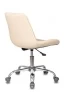 Офисные кресла - Кресло Бюрократ CH-350SL светло-бежевый текстиль/эко.кожа крестовина металл хром