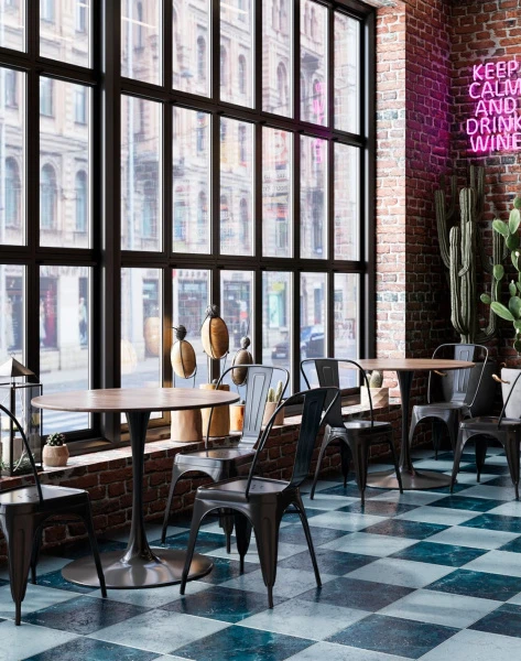 Купить Стул TOLIX черный глянцевый по низкой цене